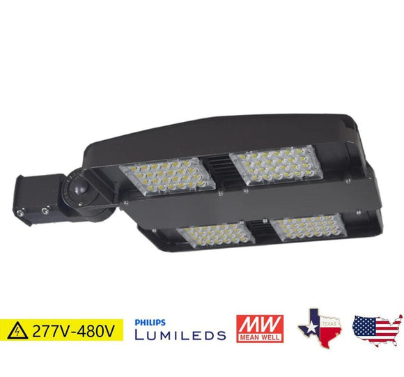 LED Parking Lot Light - 300w - 43500Lm - AC 277-480v - 1000W MH Equal - lightindepot