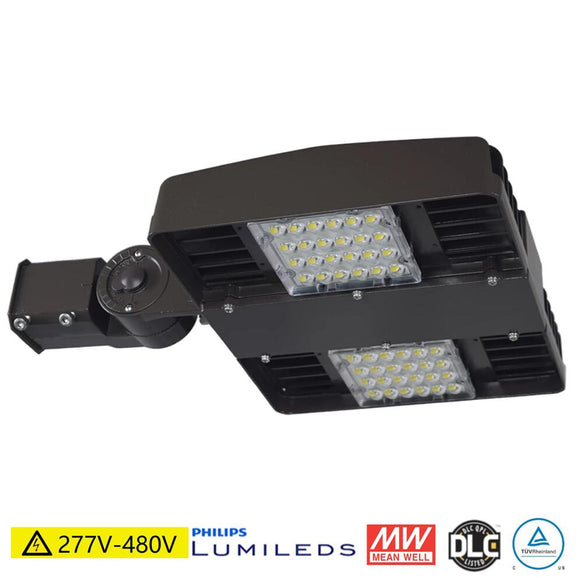 LED Parking Lot Light - 150w - 19500Lm - AC 277-480v - 400W MH Equal - lightindepot