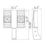 LED Parking Lot Light - 80w - 11500Lm - AC 120-277v - 250w MH Equal - lightindepot