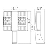 LED Parking Lot Light - 150w - 19500Lm - AC 277-480v - 400W MH Equal - lightindepot