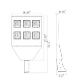 LED Parking Lot Light - 350w - 50000Lm - AC 277-480v - 1000w MH Equal - lightindepot