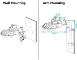 Dusk to Dawn LED Barn Light with Arm -38w - 2200Lm - 5000K