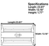 LeadLumens 2ft LED Linear High Bay Light - 110w - 14850Lm - 250w MH Equal, 5000K Daylight Linear Hanging Light for Warehouse Workshop Gyms