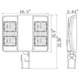 LED Parking Lot Light - 300w - 43500Lm - AC 277-480v - 1000W MH Equal - lightindepot